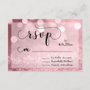 Ro Guld Glitter bokeh & Typography OSA Kort