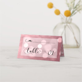 Ro Guld Glitter Bokeh & Typography v2 Placeringskort