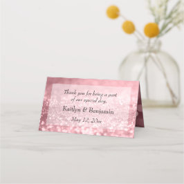 Ro Guld Glitter Bokeh & Typography v2 Placeringskort