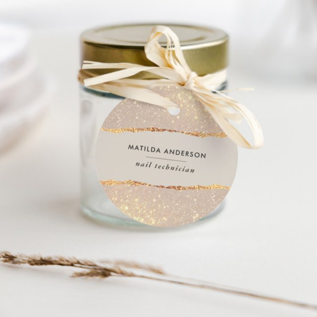 Ro guld glitter, den naturbetingade moderna elegan gåvor etiketter (Skapare uppladdad)