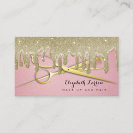 Ro Guld Glitter driver Hair Stylist Beauty Salon Visitkort