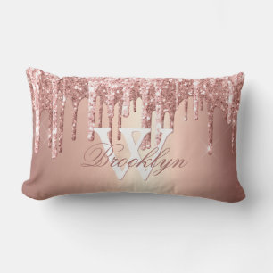 Ro Guld Glitter driver Monogram Namn  Lumbarkudde