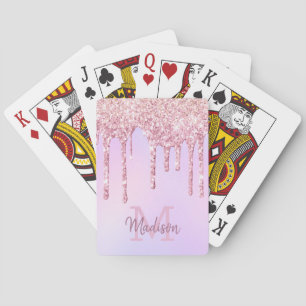Ro Guld Glitter driver Unicorn Ombre Monogrammed M Casinokort