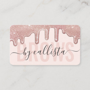 Ro Guld Glitter Drivrutiner för typografi Eyebrow Visitkort