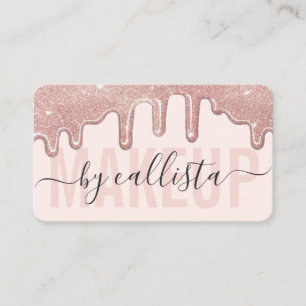 Ro Guld Glitter Drivrutiner Typografi Makeup Artis Visitkort
