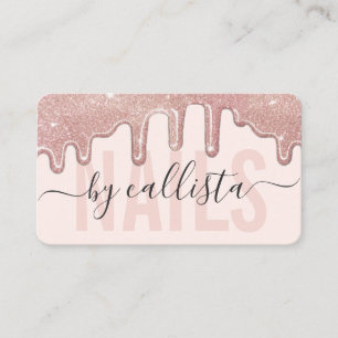 Ro Guld Glitter Drivrutiner Typografi Nail Artist Visitkort