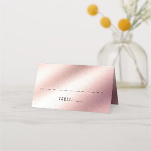 Ro Guld Glitter Elegant Mjuk Rosa Bröllop Placeringskort