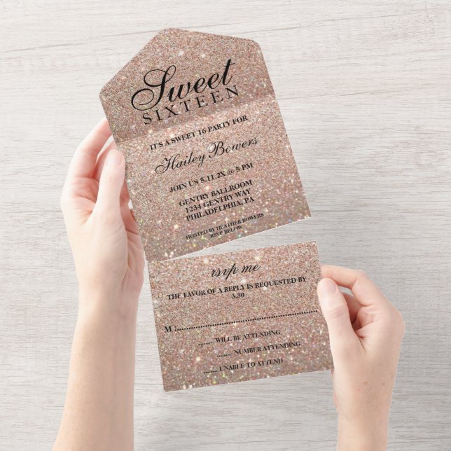 Ro Guld Glitter Fab Sweet sixteen (Avrivbar del)