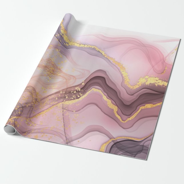 Ro Guld glitter flick kalas Presentpapper (Utrullad)