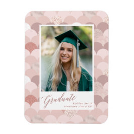 Ro Guld Glitter Flickor Trendig Studenten Photo Magnet