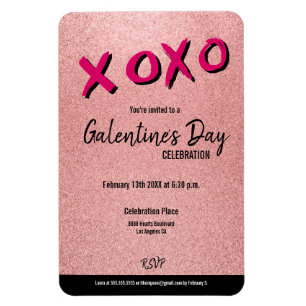 Ro Guld Glitter Galentine's Valentine Magnet