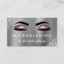 Ro Guld Glitter Gnistra Eyelash Microblading Visitkort