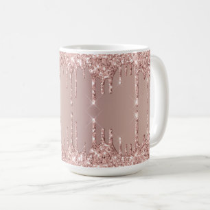 Ro Guld Glitter Gnistra Kaffe Mugg