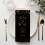 Ro guld glitter gnistra om att dricka menykort meny<br><div class="desc">Det här vackra menykortet innehåller disketter för gnistran ro guld på svart bakgrund. Om du vill göra en mer avancerad anpassning av den här designen,  t.ex. ändra layout,  teckensnitt eller storlek text,  klickar du på knappen "CUSTOMIZE" ovan. Kontakta mig om du vill ha några frågor!</div>