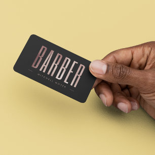 Ro Guld Glitter Hair Stylist Barber Visitkort