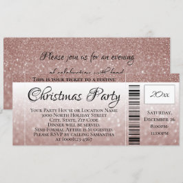 Ro Guld Glitter Helgdag jul Party Biljett Inbjudningar