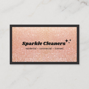 Ro Guld Glitter House Städning Service Stars Visitkort