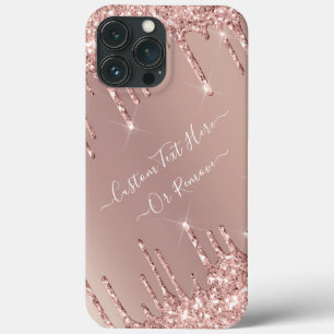 Ro Guld Glitter iphone case med Anpassningsbar