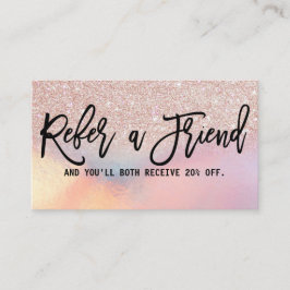 Ro Guld Glitter Iridescent Holography Ombre Rabattkort