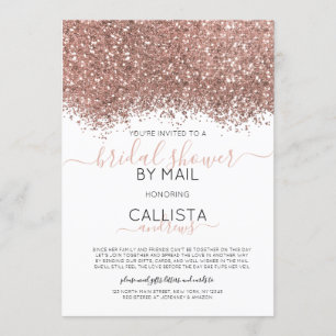 Ro Guld Glitter Konfetti-Möhippa i per post Inbjudningar