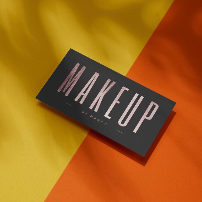 Ro Guld Glitter Makeup Artist Visitkort (Skapare uppladdad)