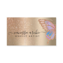 Ro Guld Glitter Metallic Foil Rainbow Butterfly 