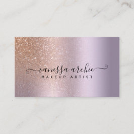 Ro Guld Glitter Metallic Lila Lavender Foil Visitkort
