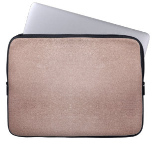 Ro Guld Glitter Metallic Söt Girly Sparkly Laptop Fodral