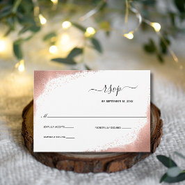 Ro Guld Glitter, modern Elegant bröllop OSA Kort