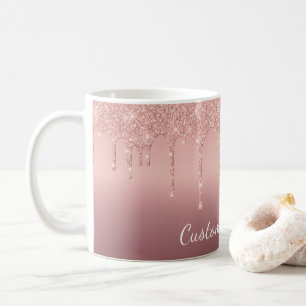 Ro Guld Glitter Mugg med Anpassningsbar