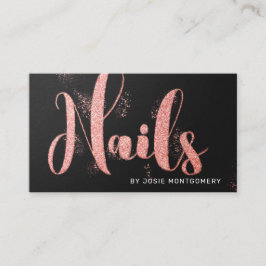 Ro Guld Glitter Nail-tekniker Visitkort