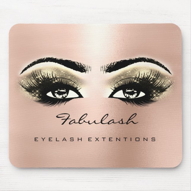 Ro Guld Glitter Namn Beauty Lash Makeup Musmatta (Framsidan)