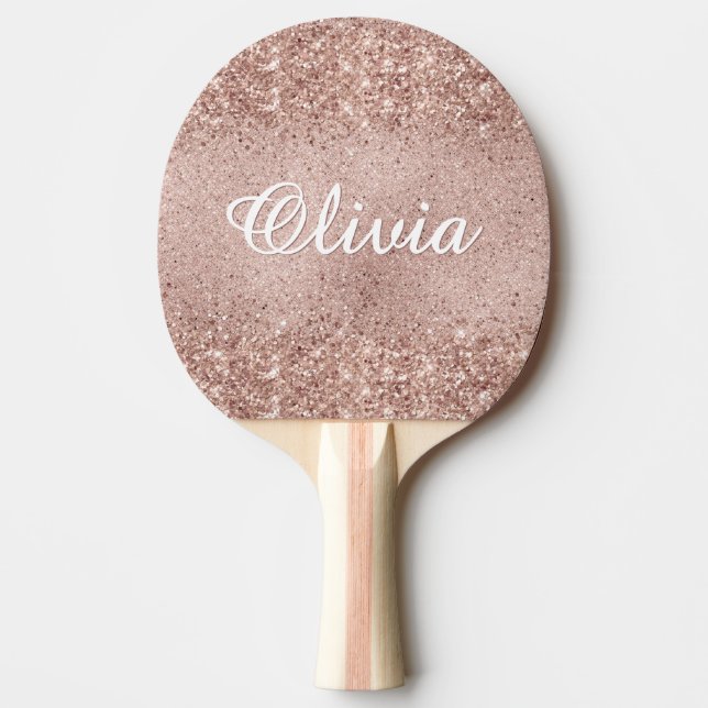 Ro Guld Glitter Namn Pingisracket (Framsidan)
