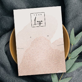 Ro Guld Glitter Necklace Earring Logotyp Visning Visitkort