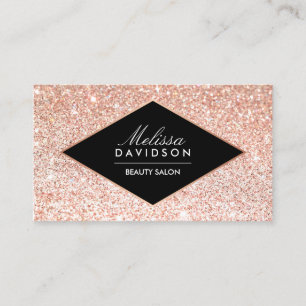 Ro Guld Glitter och Glamor Beauty Visitkort