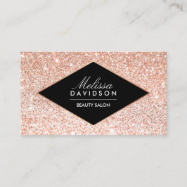 Ro Guld Glitter och Glamor Beauty Visitkort