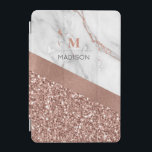 Ro Guld Glitter och Gnistra Marble Monogram iPad Mini Skydd<br><div class="desc">redot Ro Guld och Gnistra Marble Monogram för att anpassa sig till en mall för namn och en första modell för dig. Om du vill ändra färg eller stil i teckensnittet klickar du på den ytterligare fliken i slutet av mallen.</div>