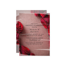 Ro Guld Glitter och Röd ros Bröllop Firande i