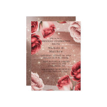 Ro Guld Glitter och Röd ros Bröllop Firande i