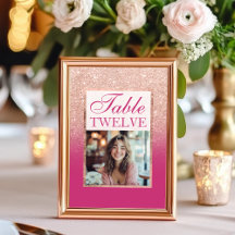 Ro Guld Glitter och Rosa Ombre Sweet 16