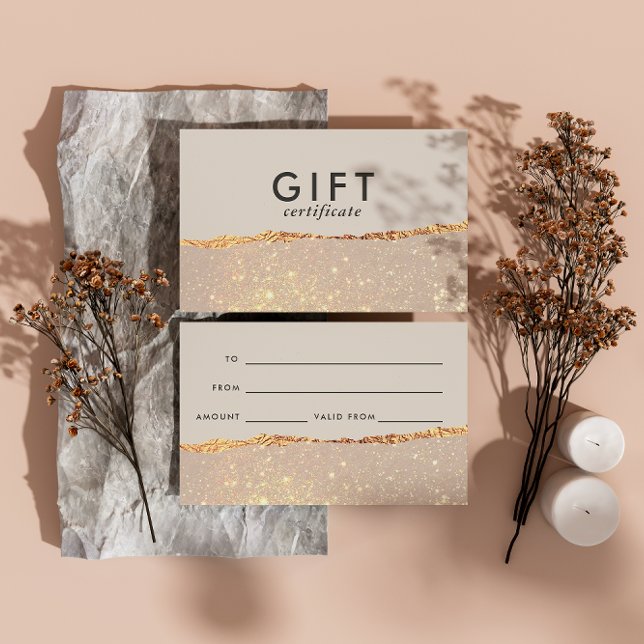 Ro Guld, Glitter och svart, modernt presentkort Visitkort (Skapare uppladdad)