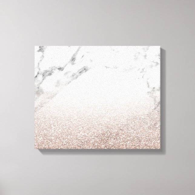 Ro guld glitter om marmor canvas (Framsida)