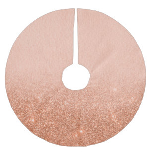 Ro Guld Glitter Ombre Jul Helgdag Julgransmatta Borstad Polyester