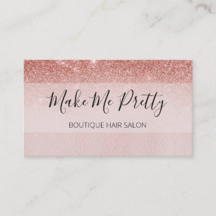 Ro Guld Glitter Ombre Rosa Salon Girly Visitkort
