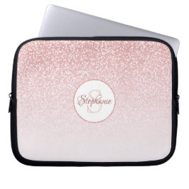 Ro Guld Glitter,  omringningsrundans Monogram Laptop Fodral