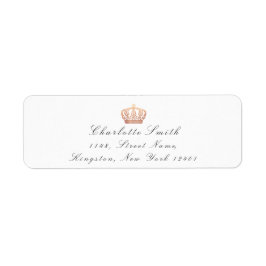 Ro Guld Glitter OSA Krona Princess Möhippa White Returadress Etikett