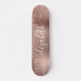 Ro Guld, Glitter Personlig Mini Skateboard Bräda 18,5 Cm