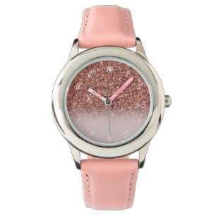 Ro guld glitter Personlig Namn Armbandsur