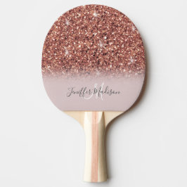 Ro guld glitter Personlig Namn                Pingisracket