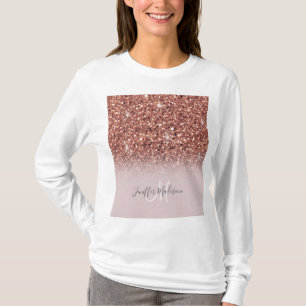 Ro guld glitter Personlig Namn                T Shirt